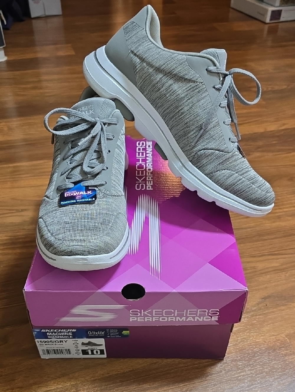 Skechers Go Walk 5 'Grey White' 15905-GRY